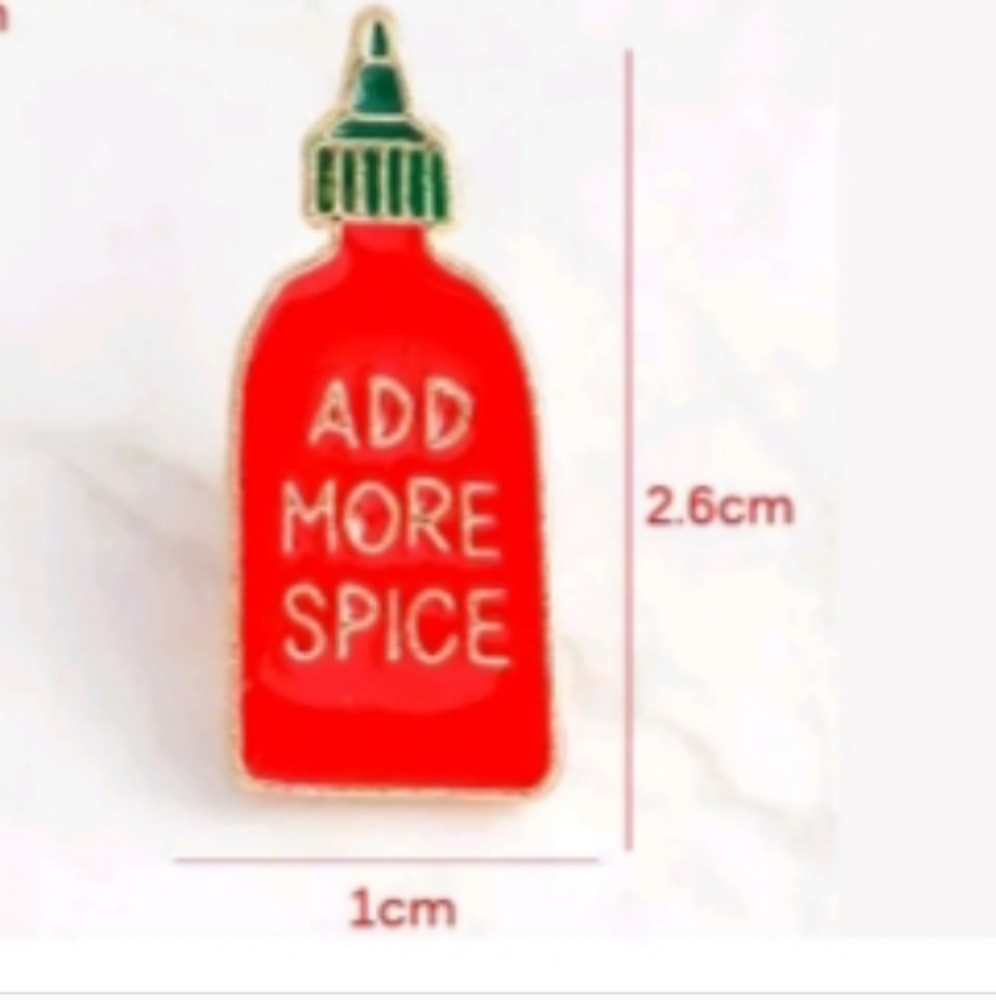 NEW Add More Spice Metal Enamel Pin - Picture 3 of 5